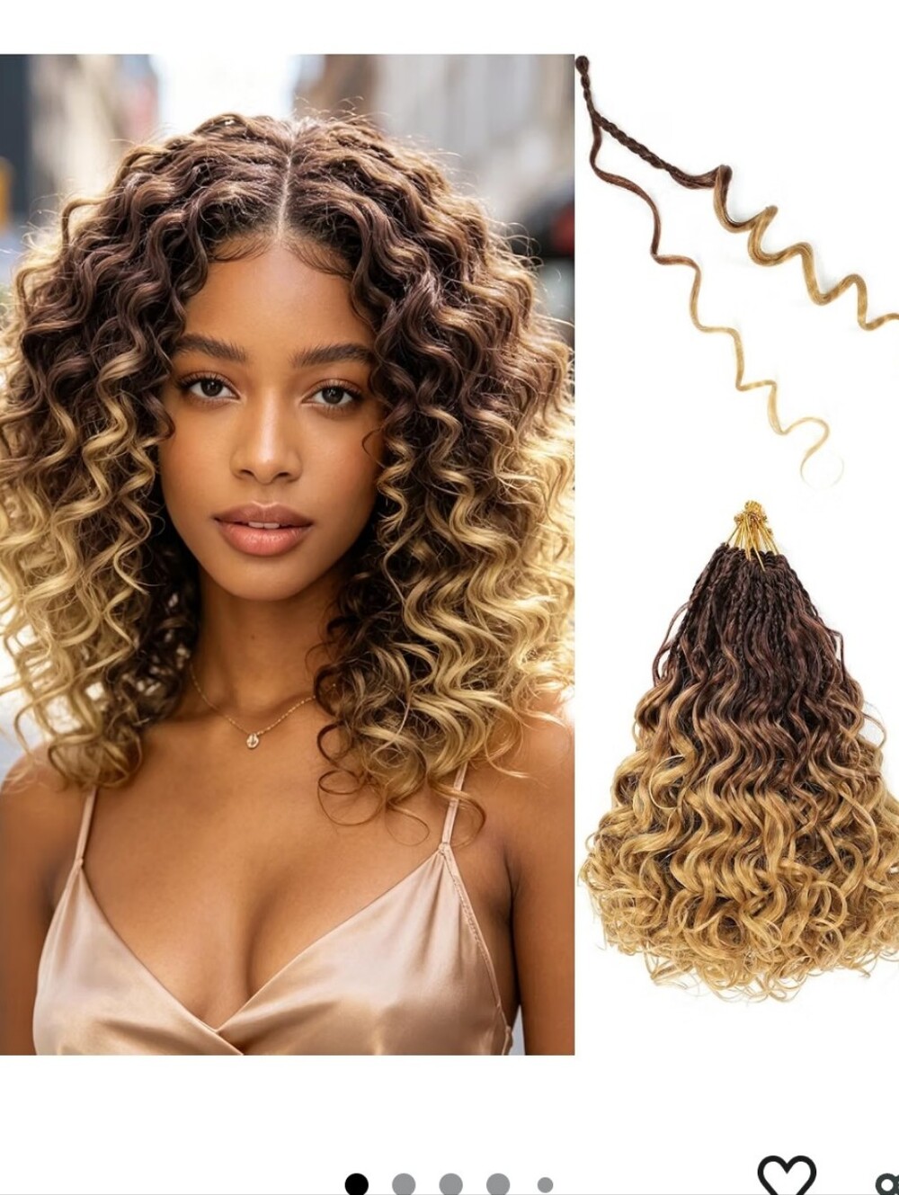 8 Pack Gogo Curl Crochet Hair 10 inch Short Curly 33/27 Brown Honey Blonde Ombre